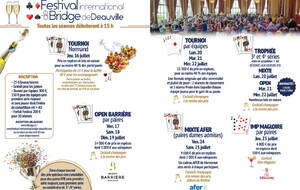 Programme du festival international de bridge de Deauville 2026